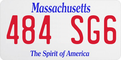 MA license plate 484SG6