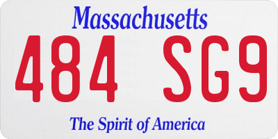 MA license plate 484SG9