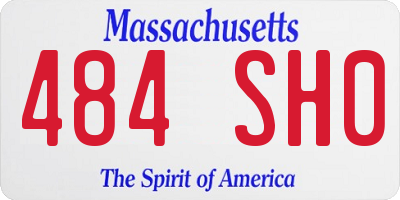 MA license plate 484SH0
