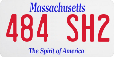 MA license plate 484SH2