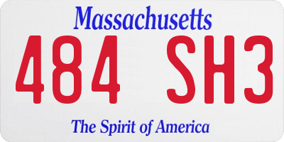 MA license plate 484SH3