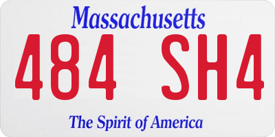 MA license plate 484SH4
