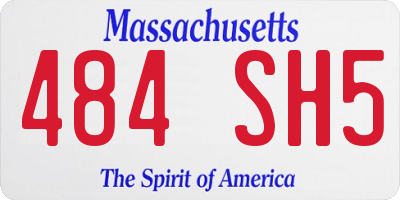 MA license plate 484SH5