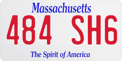 MA license plate 484SH6