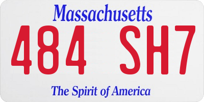 MA license plate 484SH7