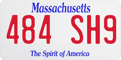 MA license plate 484SH9