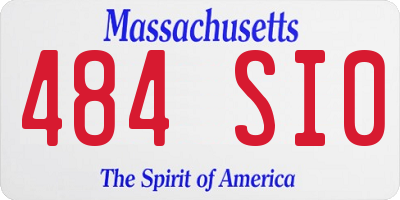 MA license plate 484SI0