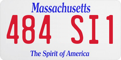 MA license plate 484SI1