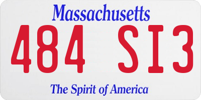 MA license plate 484SI3