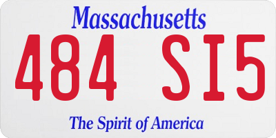 MA license plate 484SI5