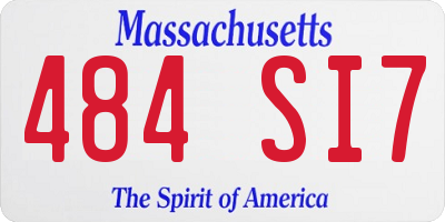 MA license plate 484SI7