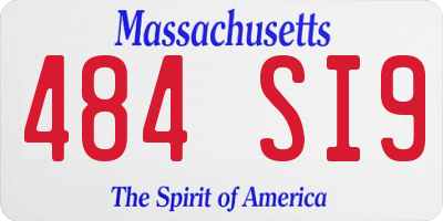 MA license plate 484SI9