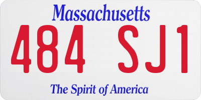 MA license plate 484SJ1