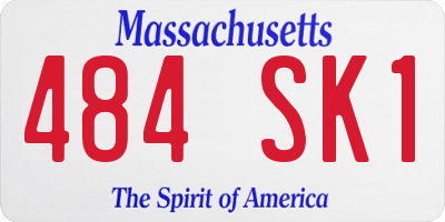MA license plate 484SK1