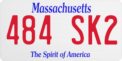 MA license plate 484SK2