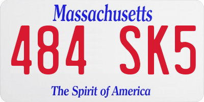 MA license plate 484SK5