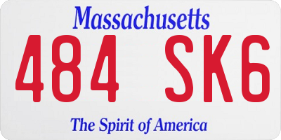 MA license plate 484SK6