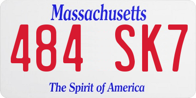 MA license plate 484SK7