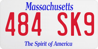 MA license plate 484SK9