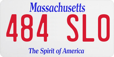 MA license plate 484SL0