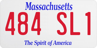 MA license plate 484SL1