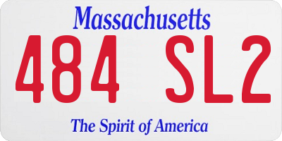 MA license plate 484SL2
