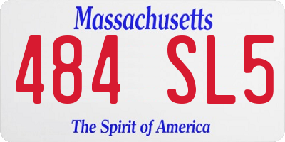 MA license plate 484SL5