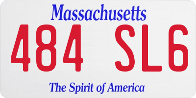 MA license plate 484SL6