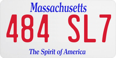 MA license plate 484SL7