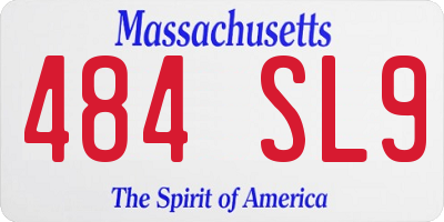 MA license plate 484SL9