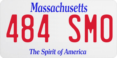 MA license plate 484SM0