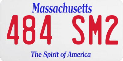 MA license plate 484SM2