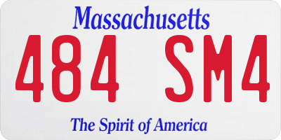 MA license plate 484SM4