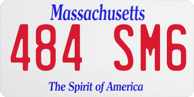 MA license plate 484SM6