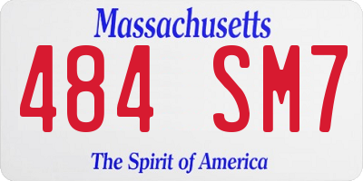 MA license plate 484SM7