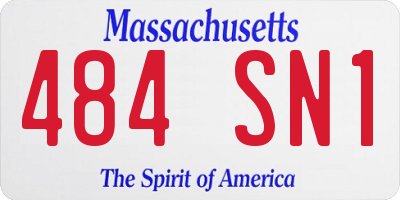 MA license plate 484SN1