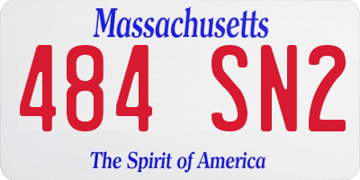 MA license plate 484SN2
