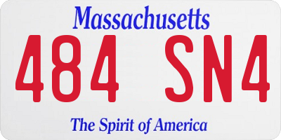 MA license plate 484SN4