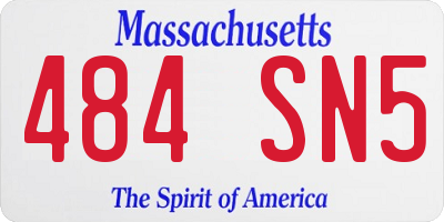 MA license plate 484SN5