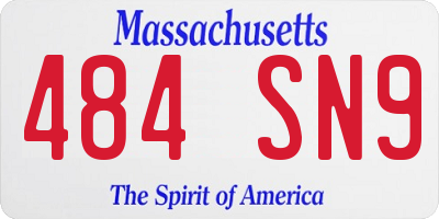 MA license plate 484SN9