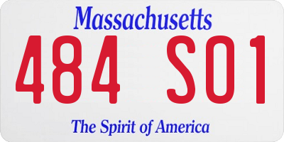 MA license plate 484SO1