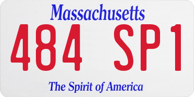 MA license plate 484SP1
