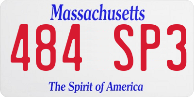 MA license plate 484SP3