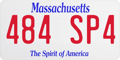 MA license plate 484SP4