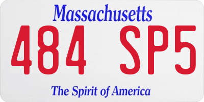 MA license plate 484SP5