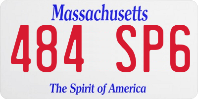 MA license plate 484SP6