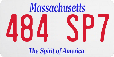 MA license plate 484SP7