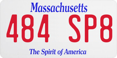 MA license plate 484SP8