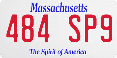 MA license plate 484SP9
