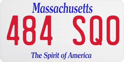 MA license plate 484SQ0